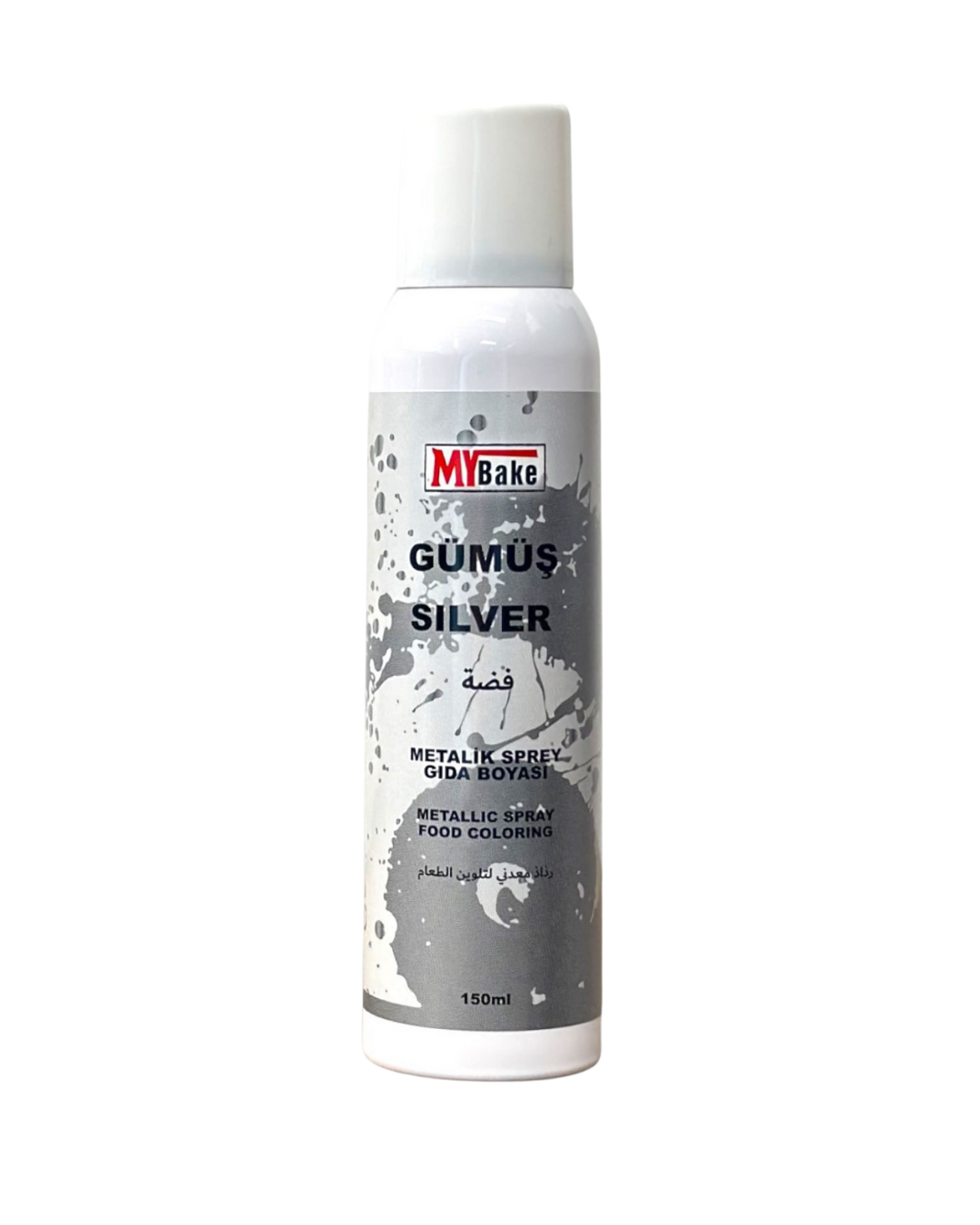 METALİK SPREY GIDA BOYASI GÜMÜŞ – 150 ML