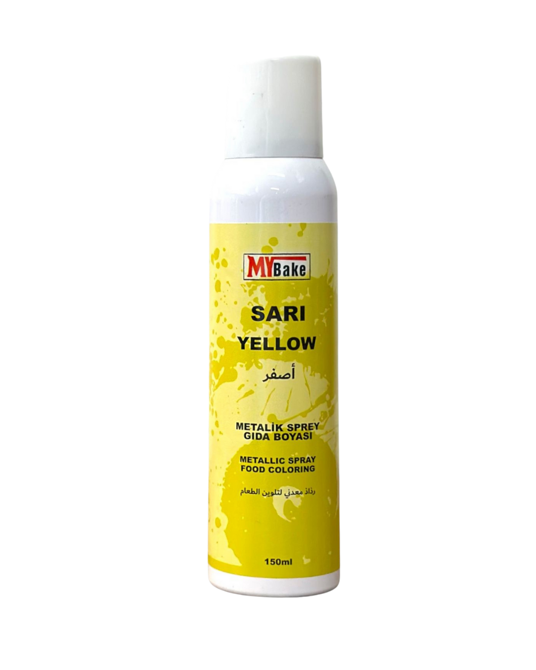METALİK SPREY GIDA BOYASI SARI – 150 ML
