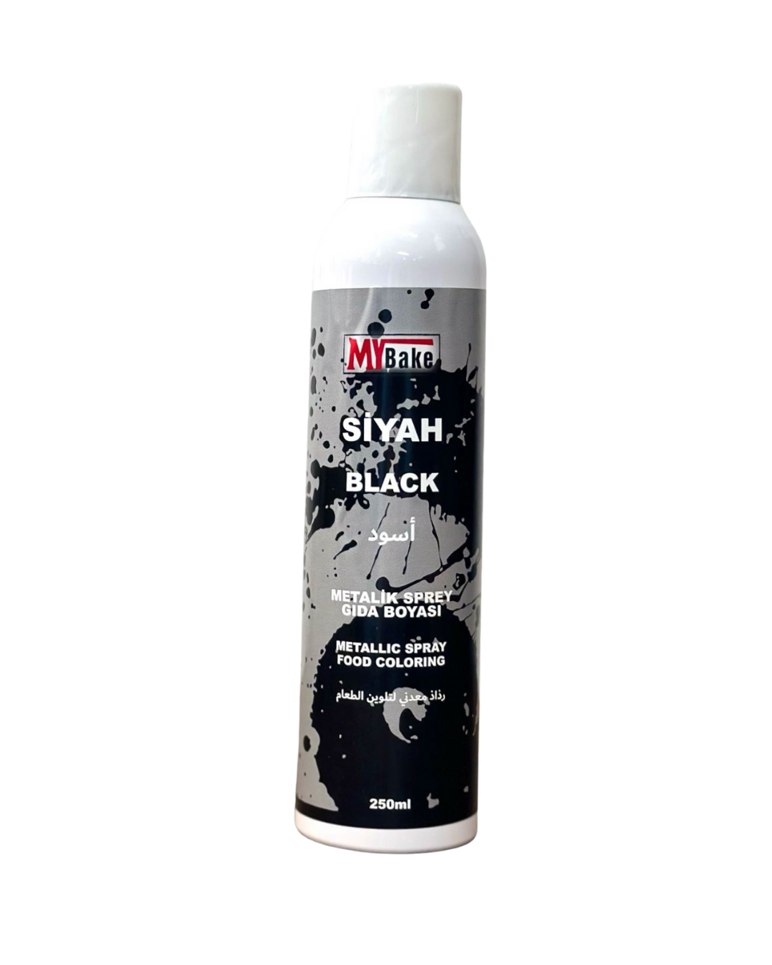 METALİK SPREY GIDA BOYASI SİYAH – 150 ML