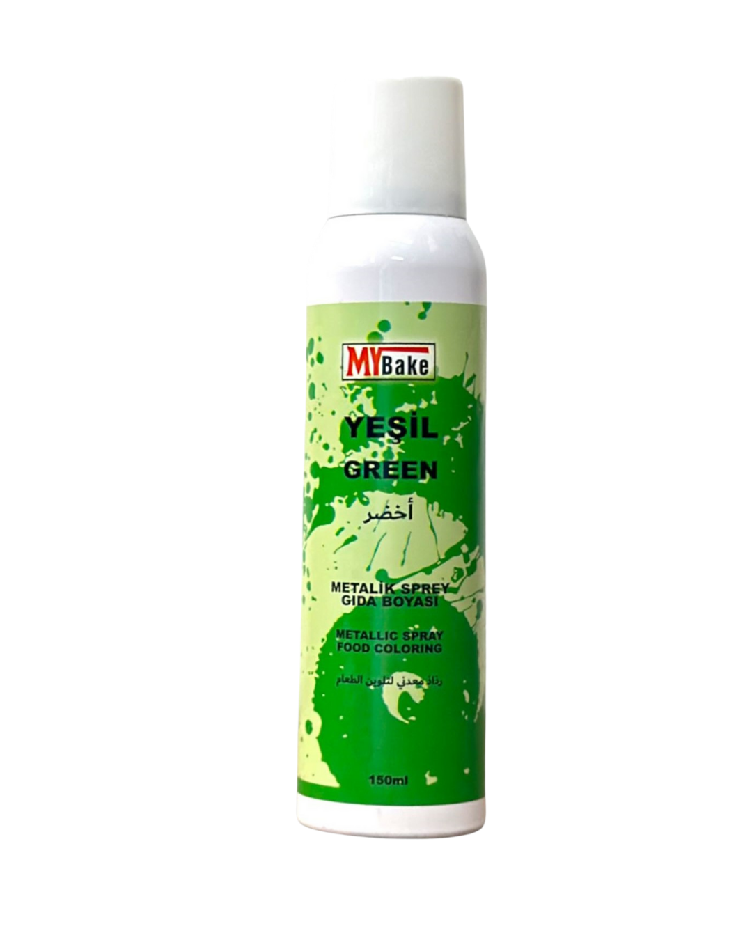 METALİK SPREY GIDA BOYASI YEŞİL – 150 ML